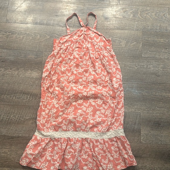 Girls Gymboree, summer dress, salmon and white size 6 - Picture 1 of 2